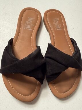Hey Girl Black Knotted Slide Sandals for Women — Casual Comfort
